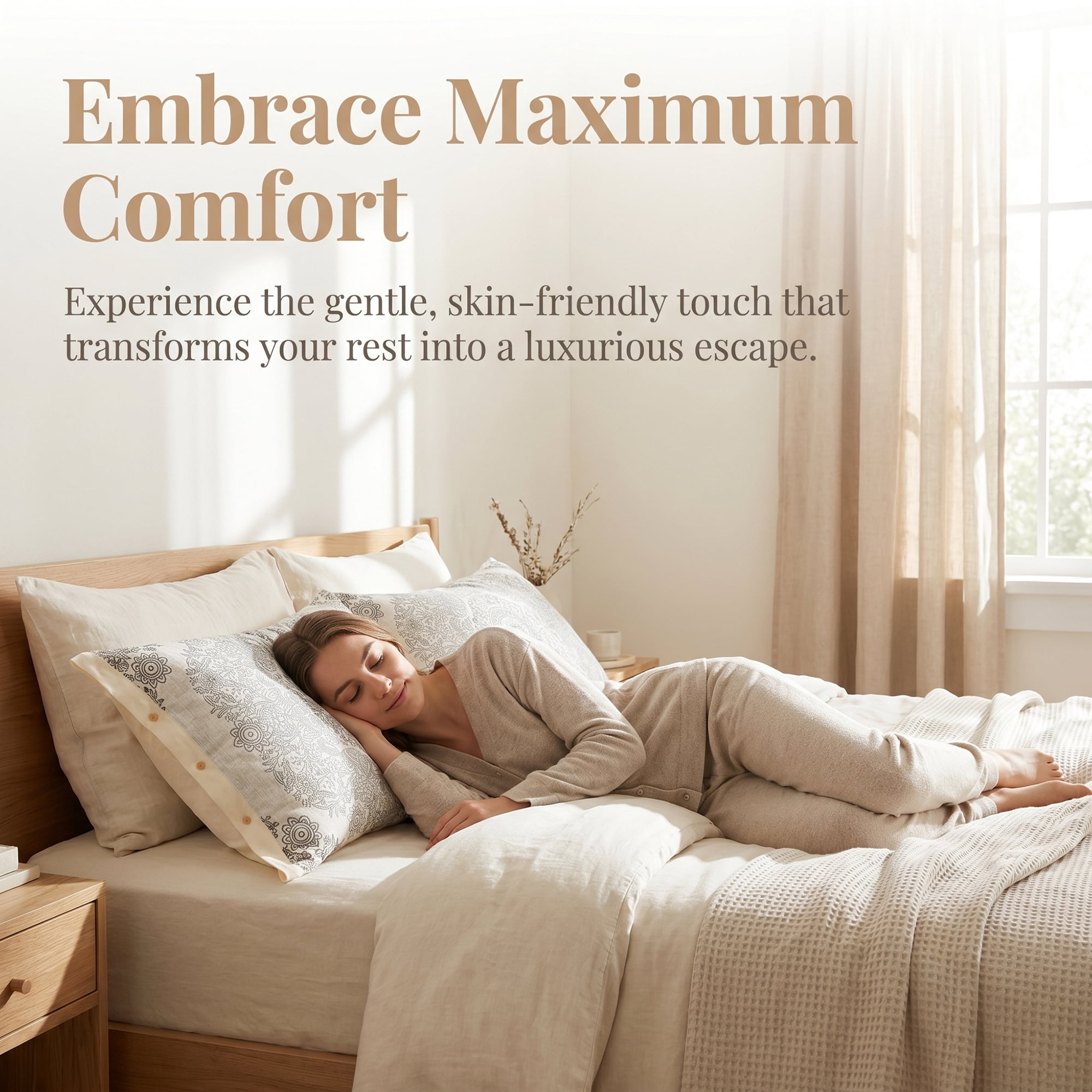 Unique Bargains 2 Pcs Cotton Cooling Envelope Closure Comfortable Pillowcase Queen Gray