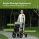 thumbnail image 3 of Andador todoterreno Real Relax con asiento, plegable y compacto, con ruedas no neumáticas de 30 cm y bolsa de almacenamiento, para personas mayores, color burdeos, 3 of 5