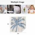 thumbnail image 4 of Blue Palm Tree Cloth Napkins, Coastal Summer Vintage Washable and Reusable Dinner Napkins Set of 4, Table Napkin for Kitchen Party Birthday Wedding Hotel Housewarming 20"x20", 4 of 8