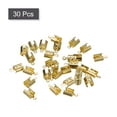 thumbnail image 3 of Fold Over Cord Ends, 6mm Inner Dia. Terminators Crimp Cap Clasp Tips Gold Tone, 30Pack, 3 of 6
