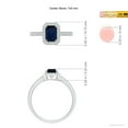 thumbnail image 5 of ANGARA Natural 1.05 ct Blue Sapphire Engagement Ring with Diamond Halo in 14K White Gold for Women (Size-7x5mm) | September Birthstone, Anniversary, Jewelry Gift for Women | Natural Sapphire Ring, 5 of 9