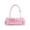 Pink, variant on Women Polka Dot Jelly Shoulder Handbag, Mini Baguette Underarm Purse, Lightweight Waterproof Casual Small Handbag for Daily Shopping Dating Street Wear Multiple Candy Colors