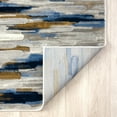 thumbnail image 3 of Abani Porto Collection Area Rug Mid Century Modern Bedroom Living Room Decor Floor Rug 4 x 6 Blue Grey, 3 of 10