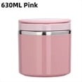 thumbnail image 2 of Recipiente Térmico para Comida, de Sopa Aislante, Lonchera de Acero Inoxidable, Mantiene la Temperatura para Niños en Edad Escolar, Color Rosa, 630 Ml., 2 of 5