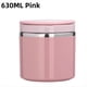 thumbnail image 2 of Recipiente Térmico para Comida, de Sopa Aislante, Lonchera de Acero Inoxidable, Mantiene la Temperatura para Niños en Edad Escolar, Color Rosa, 630 Ml., 2 of 5