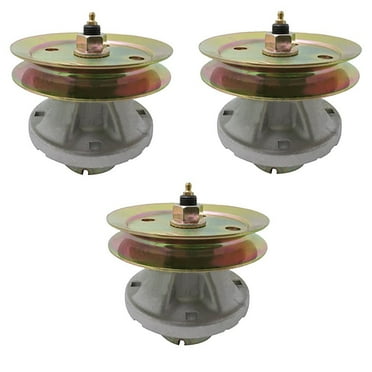 Spindle Assembly 3-Pack - Compatible with John Deere AM121342 AM121229, 48" & 54" Mower Decks, Includes Pulley Assembly