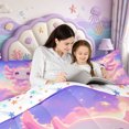 thumbnail image 5 of Manfei Pastel Axolotl 7pcs Queen Bedding,Ocean Aniaml Salamander Bedding Comforter Set Queen,Colorful Stars Reversible, 5 of 7