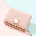 thumbnail image 4 of Women Fashion Coin Purse Credit Card Bag PU Leather Multiple Card Slots Rabbit Wallet Women Purse Money Bags Tri-fold Card Holder BLACK, 4 of 8