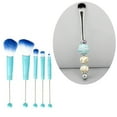 thumbnail image 2 of Oasiva Set of 5 Beadable Makeup Brushes DIY Beaded Comestic Brush Kits for Eyeshadow Eyebrow Brush Metal Handle Beauty Tool, 2 of 16