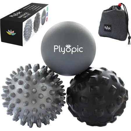 . Massage Ball Set – for Deep Tissue Muscle Massage, Myofascial Release, Trigger Points, Mobility, Plantar Fasciitis - Eliminate Muscle Tension & Tightness in Your Back Neck Foot
