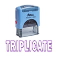 thumbnail image 1 of TRIPLICATE Self Inking Rubber Stamp Custom Shiny Office Stationary Stamp, 1 of 1