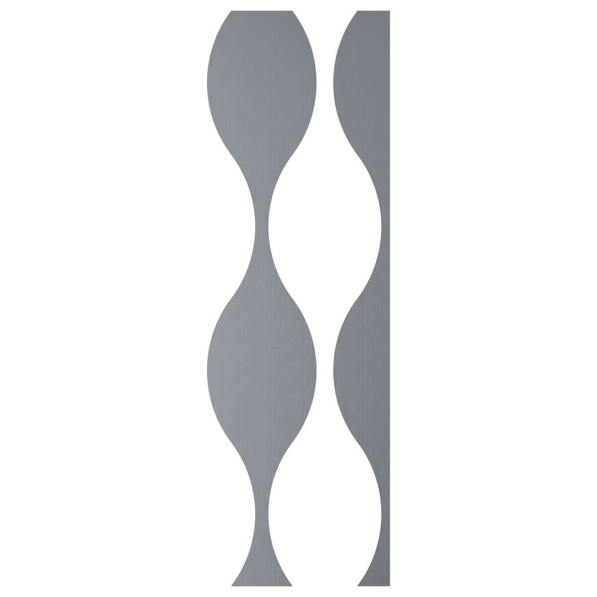 Ekena Millwork 47"H x 1/8"T Ozark Adjustable Acrylic Decorative Slat Wall Panel Kit, Silver Mirror (contains 8 Slats + 1 Straight Edge Starter Slat)