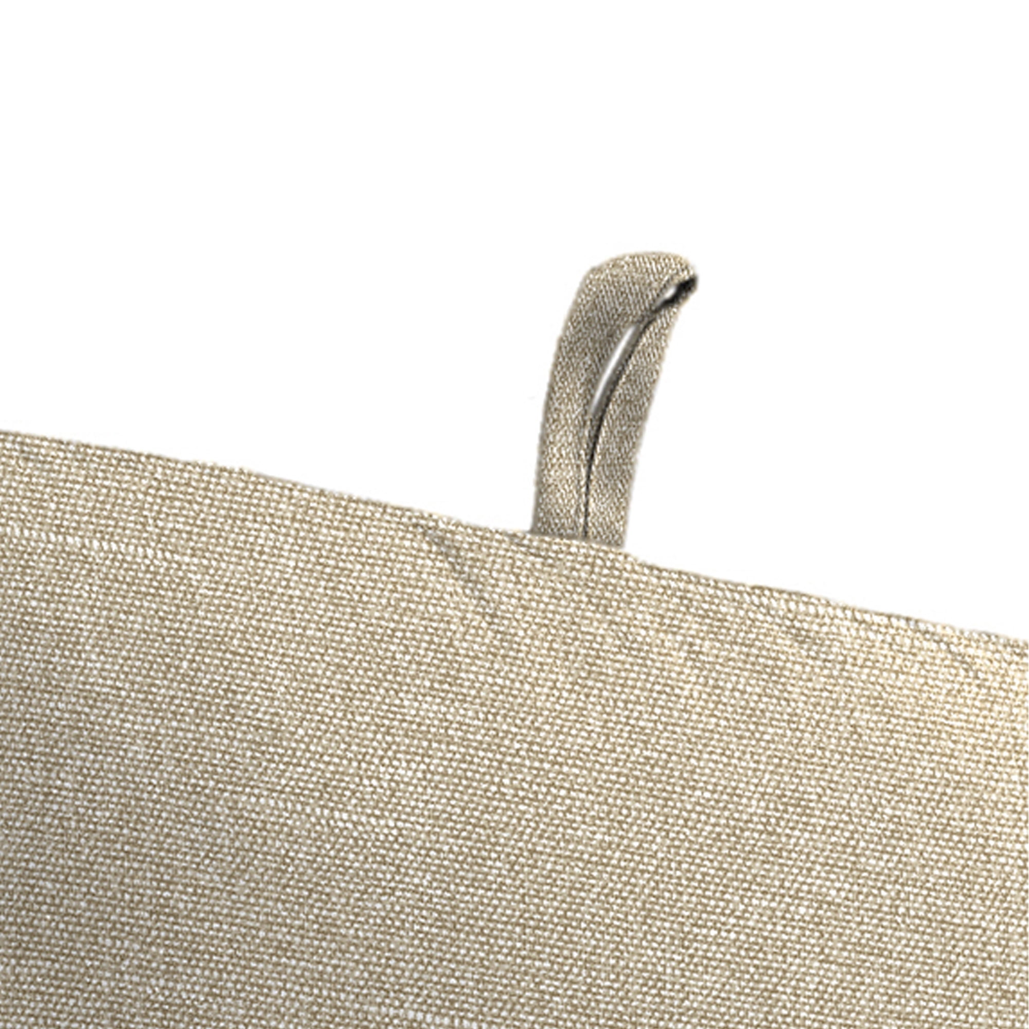 Jordan Manufacturing 22" x 45" Tory Bisque Knife Edge Outdoor Chair Cushion with Ties and Hanger Loop