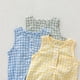 thumbnail image 5 of Body Unisex de verano sin mangas a cuadros para bebé de 0 a 2 años, bonito mono para recién nacido, ropa para niños pequeños y niñas, 5 of 6