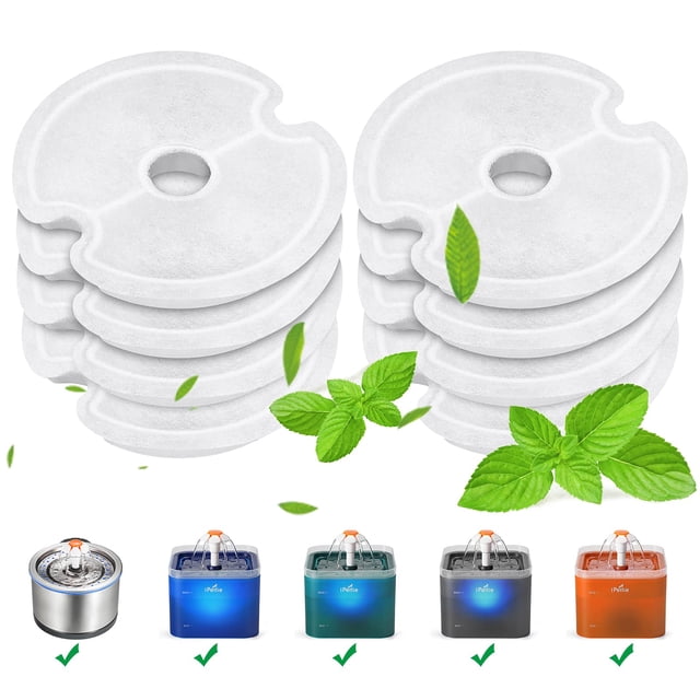 Paquete de 8 filtros para fuentes de agua iPettie IP-670-F8