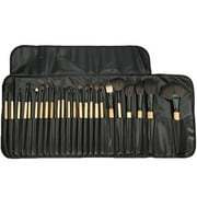 Beauty Bon Professional Makeup Brush Set with Free Case, Black, 24 Pieces