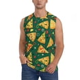 thumbnail image 1 of Fotbe Pizza Men's Camiseta sin Mangas Estampada para Hombres, Playera Casual para Gimnasio, Entrenamiento, Playa-3X-Large, 1 of 7