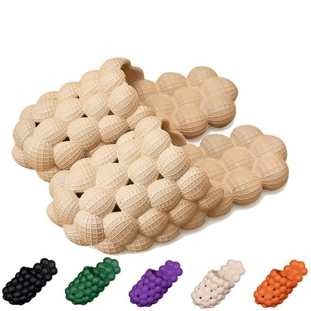 

Massage Bubble Slippers for Women Men Funny Lychee Non-slip Spa Slippers Gym House Slippers Shower Bedroom Slippers Soft Pillow Stress Relief Slide