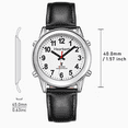 thumbnail image 4 of Hearkent Atomic American English Talking Watch Speaks Clear and Loud Time, Date and Alarm Time with Leather Strap, 4 of 6