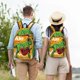 thumbnail image 4 of Easygdp Cool Dinosaur Playing Guitar Mochila de Lona Resistente para Laptop, Compatible con Laptops de 15 a 17 pulgadas, Ideal para Escuela, Trabajo y Viajes-Medium, 4 of 5