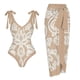 thumbnail image 1 of Augper Women's Vintage Printed Swimwear Conservative Swimwear Women's Printed Beach Skirt Set, 1 of 4