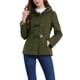 thumbnail image 1 of Abrigo Duffle con Cierre Frontal para Mujer Inspire Chic, Corto, con Capucha, Color Verde Militar, 1 of 6