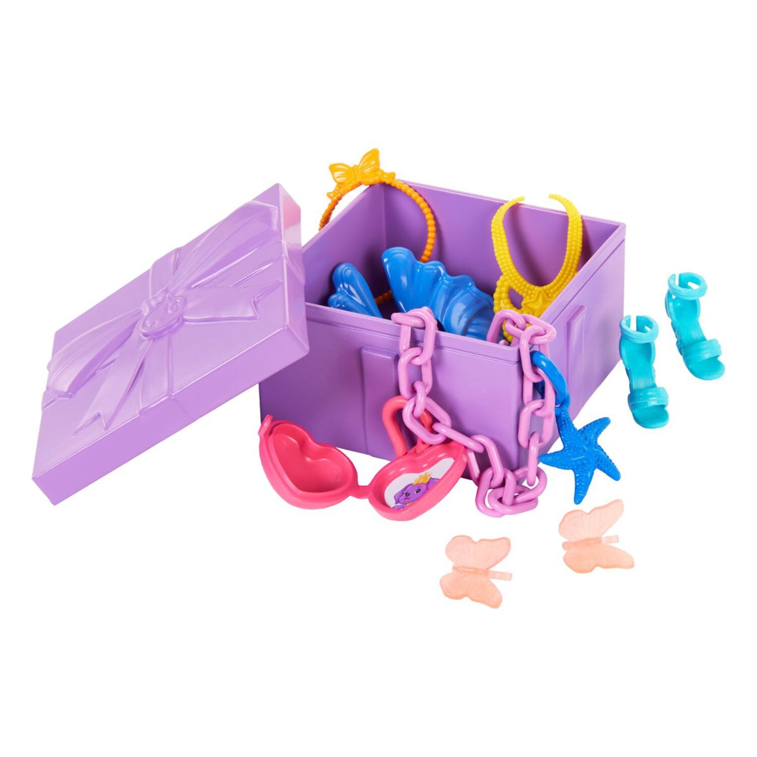 Barbie Advent Calendar with Doll & 24 Surprise Accessories Including Unicorn & 3 Pets, Transform Pink-Haired Fashion Doll into Mermaid, Fairy & More