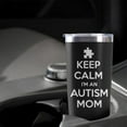 thumbnail image 4 of 20oz Keep Calm I''m an Autism Mom Tumbler, Skinny Stainless Steel Tumbler with Lid Straw, Vacuum Insulated Double Wall Travel Tumbler, Coffee MugGreat Gifts for Girls, Mom, Dad, 4 of 6