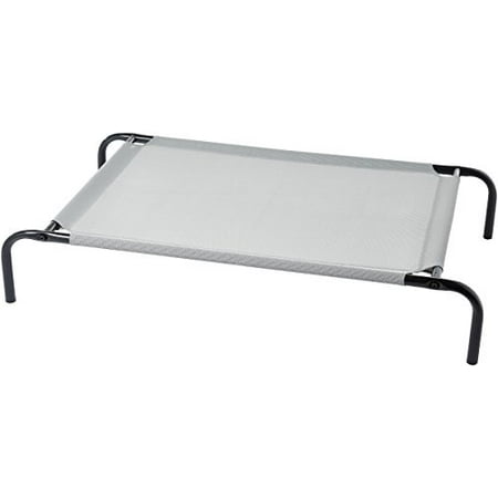 Basics Cooling Elevated Pet Bed  Medium (43 x 26 x 7.5 Inches)  Grey