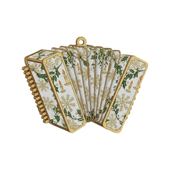 YOHAVEN Musical Instrument Christmas Ornament Pendant Violin Guitar Piano Drum Saxophone Festive Tree Decoration Holiday Décor Gift for Musicians Music Teachers Christmas Decorations