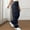 Dark Blue plus size cargo pants a1, variant on Cagogo Women's Plus Size Cargo Pants High Waisted Casual Loose Long Trousers with Pockets Drawstring Elastic Waist Baggy Streetwear Summer Travel Work Pants, Red 2XL