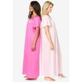 thumbnail image 3 of Only Necessities Plus Size 2-Pack Long Silky Gown, 3 of 6