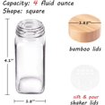 48 Spice Jars with Labels Glass Containers with Bamboo and Shaker