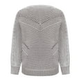 thumbnail image 5 of Jjayotai Striped Sweaters for Women, Boat Neck Batwing Sleeve Oversized Pullover Sweater Tops, Women's Fall Clothes Outfits Coffee S, 5 of 5