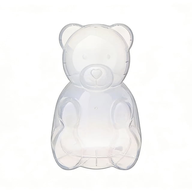 Nosotros Osos Contenedor Caramelo Tarro, Osos de Goma Frutados Coloridos en Pantalla Transparente, Trato Compartible para Escritorio, Fiesta Y Decoración Del Hogar