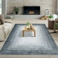thumbnail image 2 of CAROMIO Rug Modern Bordered Area Rug for Living Room Dining Room Rug Bedroom Carpet Indoor Non Skid Rubber Backed Rugs,, 9' x 12' Gray, 2 of 7
