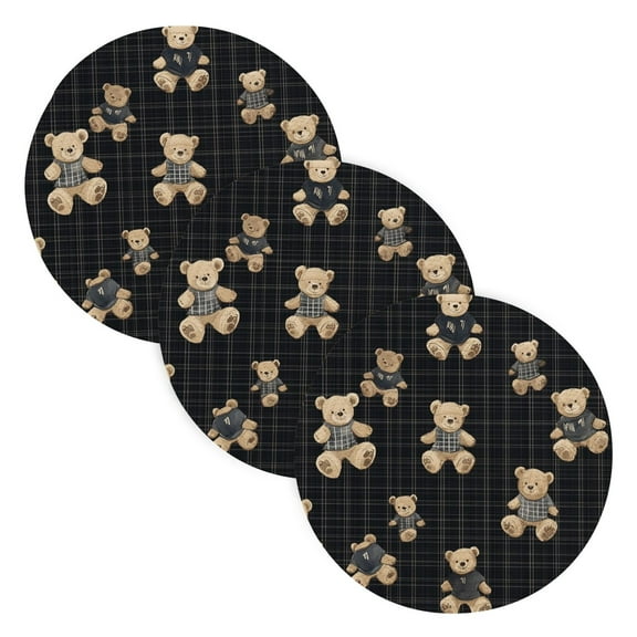 BZSMCE Mats for Pots,Pans Place Hoodie Bears Printing Simple Style Pattern Pot Mats