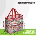 thumbnail image 3 of Garden Tool Bag,Pioneer Flower Floral Print Pattern Garden Tool Organizer,Garden Gifts,Waterproof Multi-Pocket Garden Tool Storage 11.8x5.5x11.4 Inch(Tools NOT Included), 3 of 6