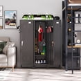 thumbnail image 3 of Gaeanet Metal Storage Locker for Employees with Towel Rack,Pegboards,54" H Steel Locker with Lock & 1 Shelf for School Office Gym Bedroom,Assembly Required,Black, 3 of 10