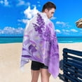 thumbnail image 5 of Quick-Dry Beach Towel 30x60in with Storage Bag, Sand Free Microfiber Towel for Travel, Swimming, Camping Watercolor Lavender Clip Art, 5 of 9