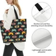 thumbnail image 3 of Fotbe Retro Video Game Bolsa Tote Estética de Lona con Estampado para Mujer - Bolsa Reutilizable de Hombro Casual para Vacaciones, Compras, Trabajo y Gimnasio, 3 of 8
