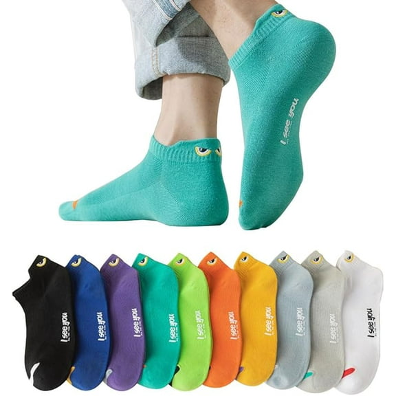 YEYSXSY Funny Colorful Cotton Socks Men Sneaker Socks  Short Casual Sports Socks 10PCS