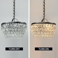 thumbnail image 5 of Vintage Round 19 Inch Crystal Droplets Chandelier, Luxury Ceiling Lamp, Elegant Ceiling Light, Light Fixture for Living Room, Dining Room, 5 of 9