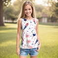 thumbnail image 2 of Gubotare Tank Tops for Teen Girls Girls Tank Tops Racerback Sleeveless Quick Dry Athletic Shirts Sports Dance Workout Tops Size 11-12 (Dark Blue,11-12 Years), 2 of 6