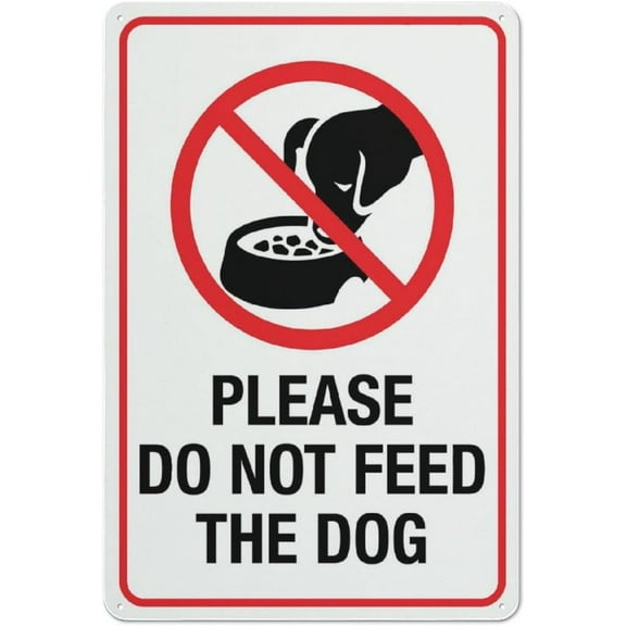 Please Do Not Feed The Dog Sign Outdoor Metal Sign - 12 X 8 Metal Signs For Business, Workplace, Office, Home, Delivery Signs, Road Signs, Garden Signs