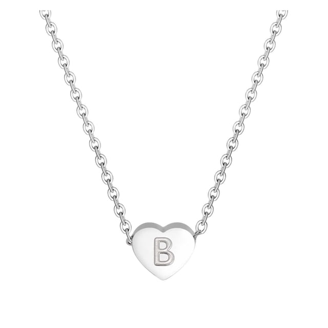 Kcodviy 26 Collier Initiale Cœur Forme Cœur Collier Alphabet pour Femmes Bijoux pour Hommes Colliers pour Femmes A Z 26 Alphabet Initiale Longs Colliers Argent Colliers pour Femmes