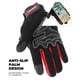 thumbnail image 4 of Guantes de moto KEMIMOTO para hombre con pantalla táctil para ciclismo, color rojo L, 4 of 6