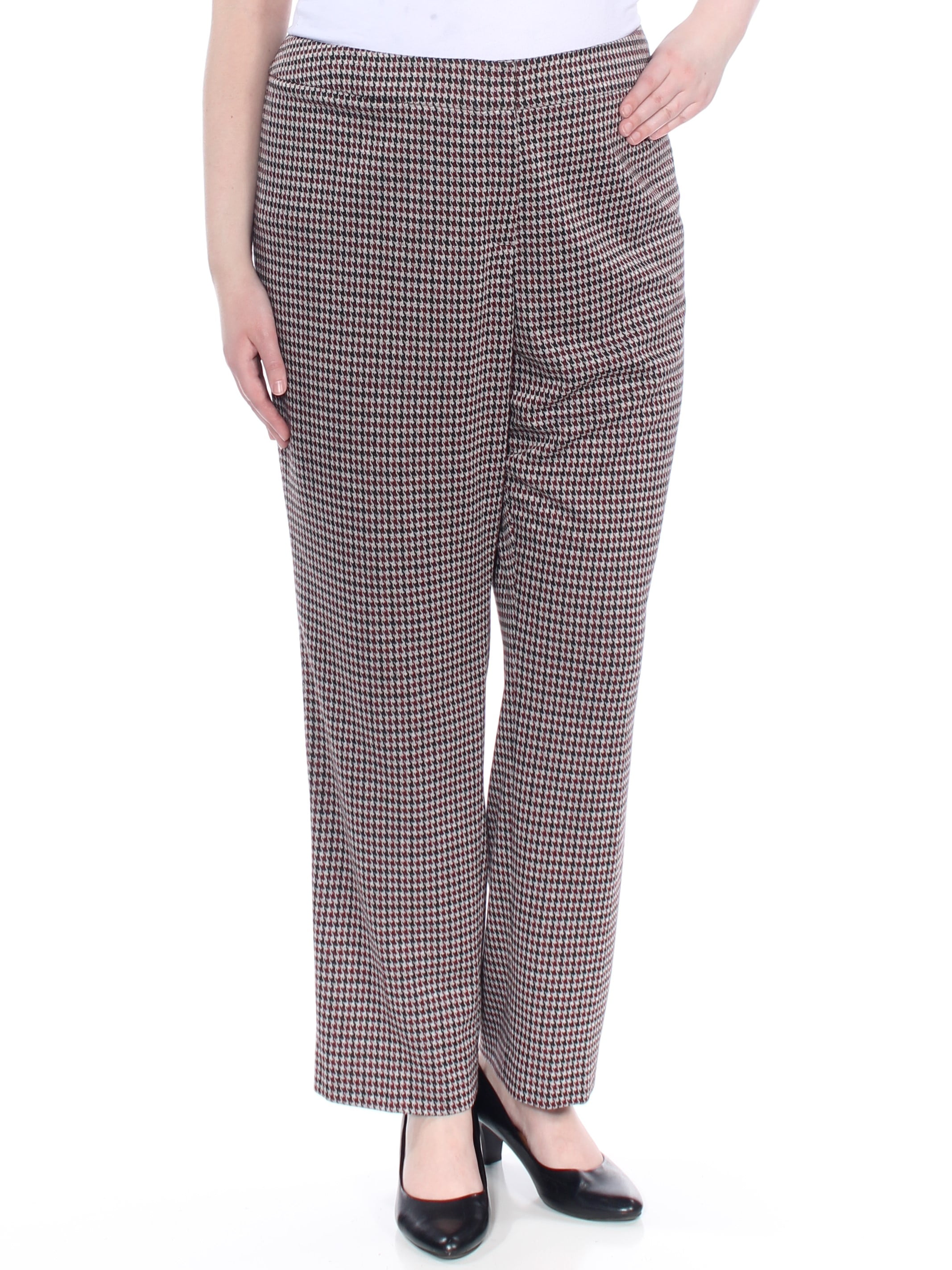 plus size houndstooth pants