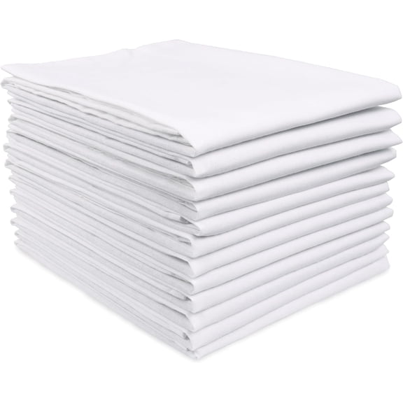 MALLOWEX Flour Sack Kitchen Towel | 12 Pack | 28 x 28 Inch | Multi-use | 100% Ring Spun Cotton | Very Soft, Lint Free | Absorbent Tea Towels for Embroidery/Craft