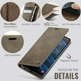 thumbnail image 4 of CaseMe Calf Leather Lining Microfibre Wallet Case for Samsung Galaxy A04S 6.5-inch with RFID Blocking,Magnetic Closure,Card Slots,Cash Slot,Kickstand,Shockproof Flip Folio Protective Phone Case,Brown, 4 of 10